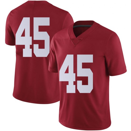 Alabama Crimson Tide Men's Robbie Ouzts #45 No Name Crimson NCAA Nike Authentic Stitched College Football Jersey HS16M48OM